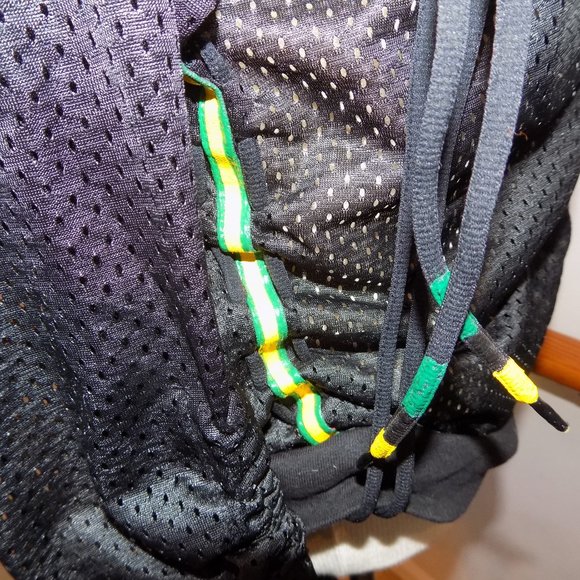 HOUR GLASS Mesh Track Skirt Suit Size Medium Black Green & Yellow Detail - Picture 2 of 3